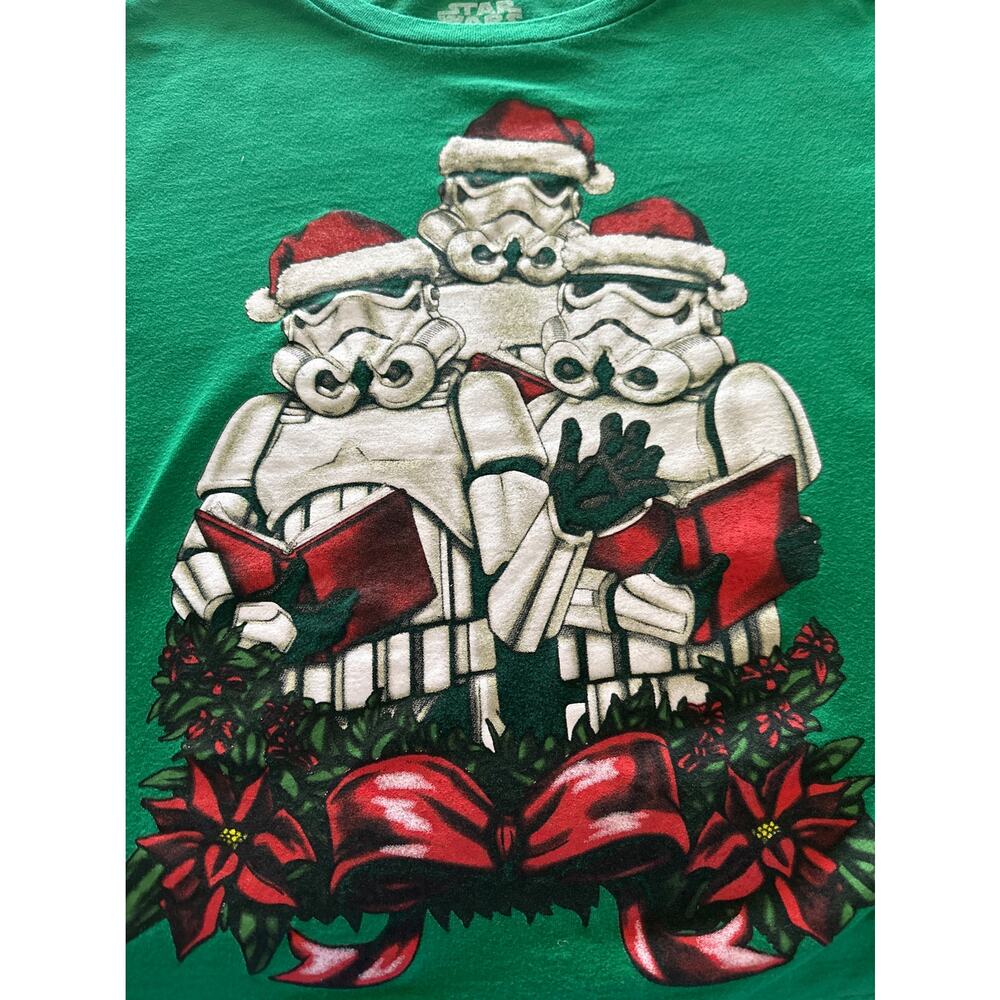 Star Wars Christmas Storm Trooper Shirt Boys XL EUC